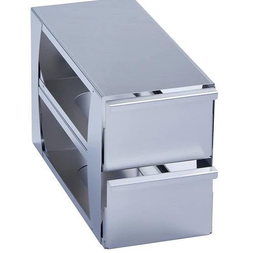 Eppendorf Freezer Rack: Innova® U101, CryoCube® F101h, 4 in/102 mm, drawer, stainless steel
