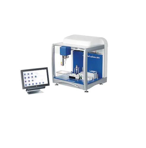 epMotion® 5073t, completely contained housing, system incl. MultiCon, Eppendorf ThermoMixer®, epBlue™ software, keyboard, mouse, waste bags and holder, 0.2 µL – 1 mL