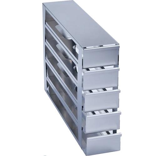 Eppendorf Freezer Rack: CryoCube® F740 series (3-compartment, MAX), 3 in/76 mm, drawer, stainless steel