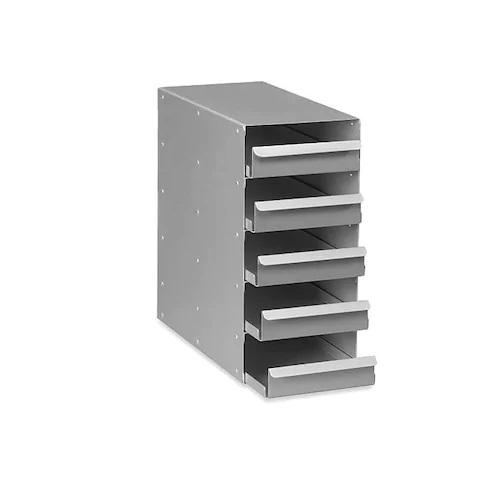 Eppendorf Upright freezer rack: Innova® U101, CryoCube® F101h, 10 boxes per rack, 2 in/53 mm, drawer, aluminum