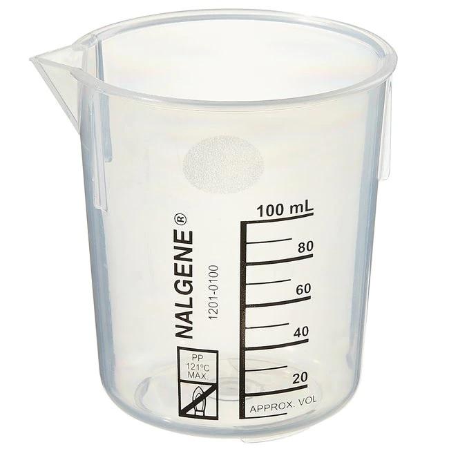 Nalgene™ Polypropylene Griffin Low-Form Plastic Beakers, 100 mL, Case of 48
