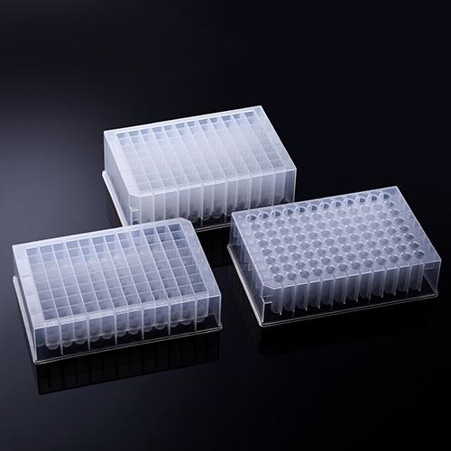 BIOLOGIX™ Deep Well Plate, 96 Wells, Square, 2.2mlL, Sterile, Without Cap, V Bottom
