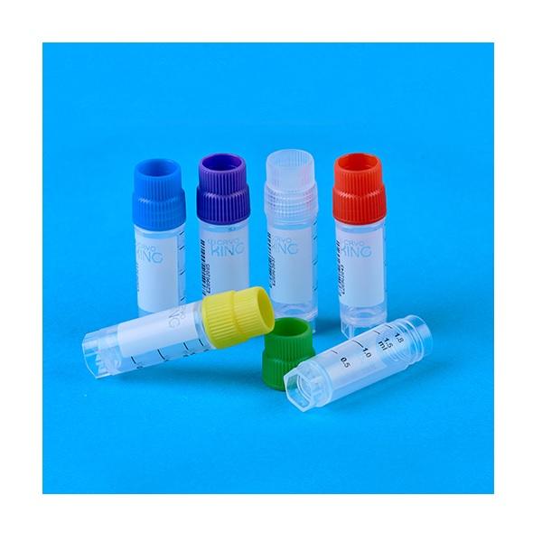 BIOLOGIX™ CryoKING Cryogenic Vials-Side Barcodes & Human Readable Numbers, Writing Area, Sterile, External,1.5 ml