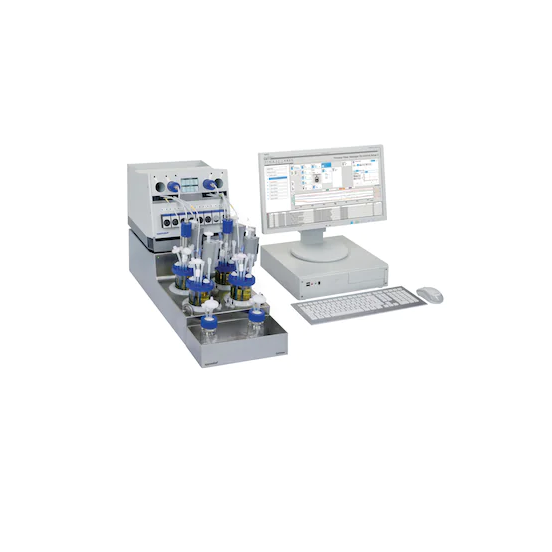 DASbox® Mini Bioreactor System, for microbial applications, max. 25 sL/h gassing, 20-fold system for single-use vessels