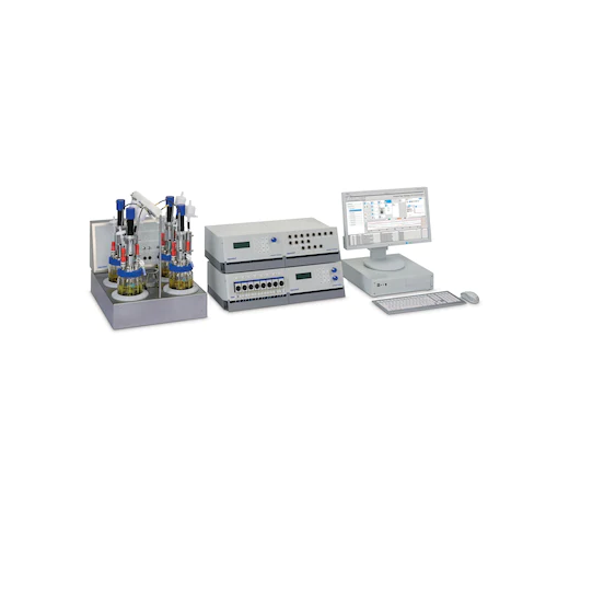 Eppendorf DASGIP® Parallel Bioreactor System, for microbial applications, max. 250 sL/h gassing, 8-fold system with DASGIP® Bioblock