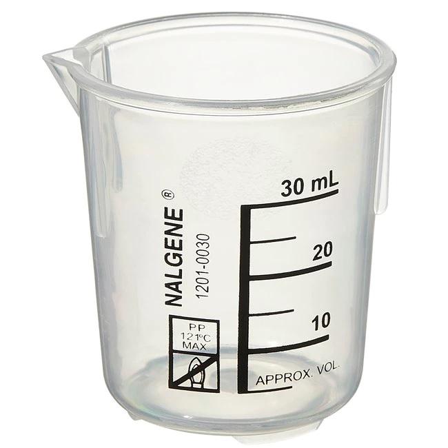 Nalgene™ Polypropylene Griffin Low-Form Plastic Beakers, 30 mL, Case of 48