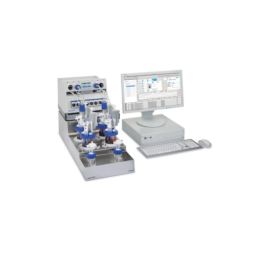 DASbox® Mini Bioreactor System, for cell culture applications, max. 5 sL/h gassing, 24-fold system for single-use vessels