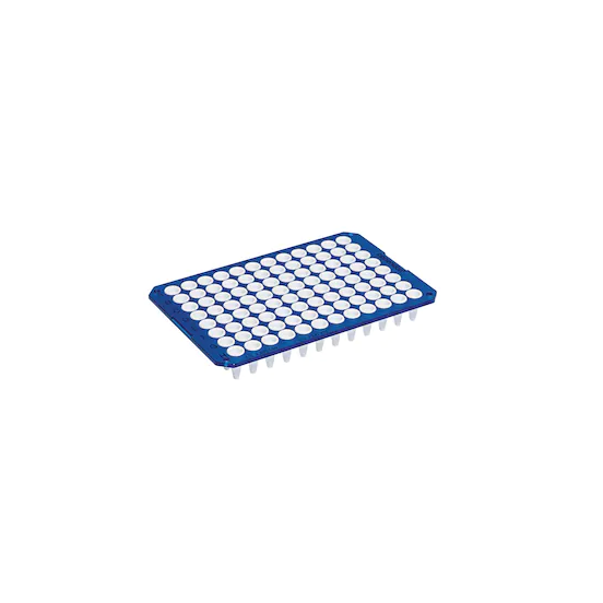 Eppendorf twin.tec® 96 real-time PCR Plate, unskirted, low profile, 150 µL, PCR clean, blue, wells white, 20 plates