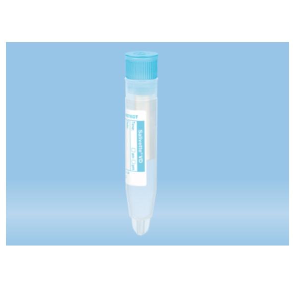 Salivette® VD, With Cotton Swab, Light Blue, With Paper Label