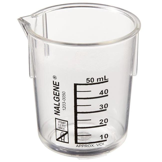 Nalgene™ PMP Griffin Low-Form Plastic Beakers, 50 mL, Case of 36