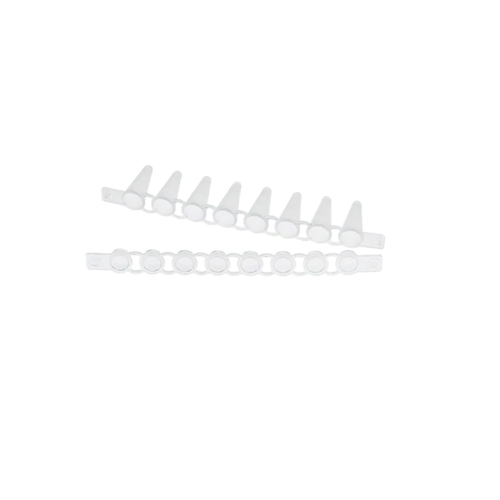 Eppendorf PCR Tube Strips, 0.1 mL, PCR clean, with Cap Strips, flat (10 × 12 strips)
