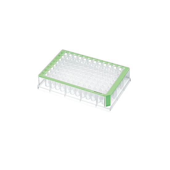 Eppendorf Deepwell Plate 96/500 µL, wells clear, 500 µL, sterile, green, 40 plates (5 bags × 8 plates)
