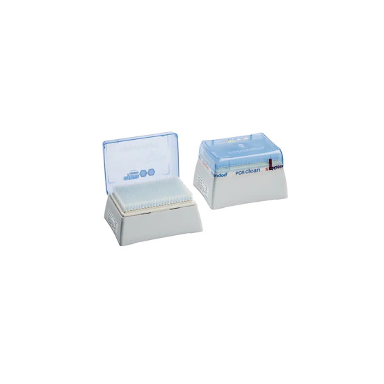 ep Dualfilter T.I.P.S.® 384, PCR clean and sterile, 0.1 – 20 µL, 42 mm, light pink, colorless tips, 3,840 tips (10 racks × 384 tips)