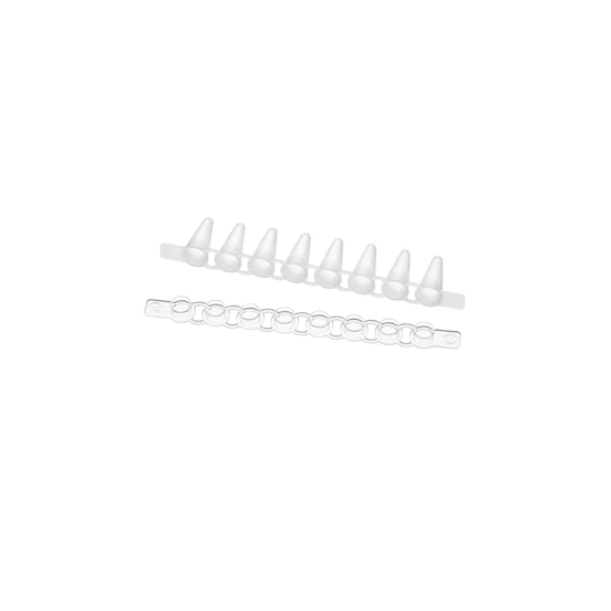 Eppendorf Fast PCR Tube Strips, 0.1 mL, with cap strips, flat, PCR clean, 120 pcs. (10 × 12 pcs.)