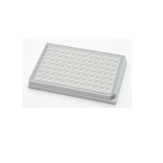 Eppendorf Microplate 96/F, wells white, PCR clean, gray, 80 plates (5 bags × 16 plates)