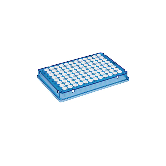 Eppendorf twin.tec® 96 real-time PCR Plate, skirted, 150 µL, PCR clean, blue, wells white, 25 plates