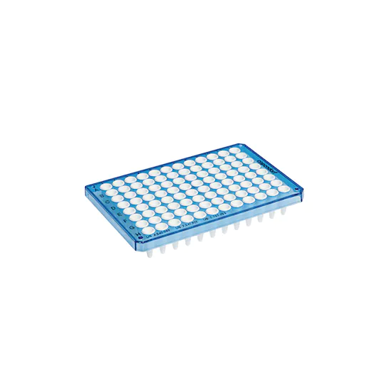 Eppendorf twin.tec® 96 real-time PCR Plate, semi-skirted, 250 µL, PCR clean, blue, wells white, 25 plates
