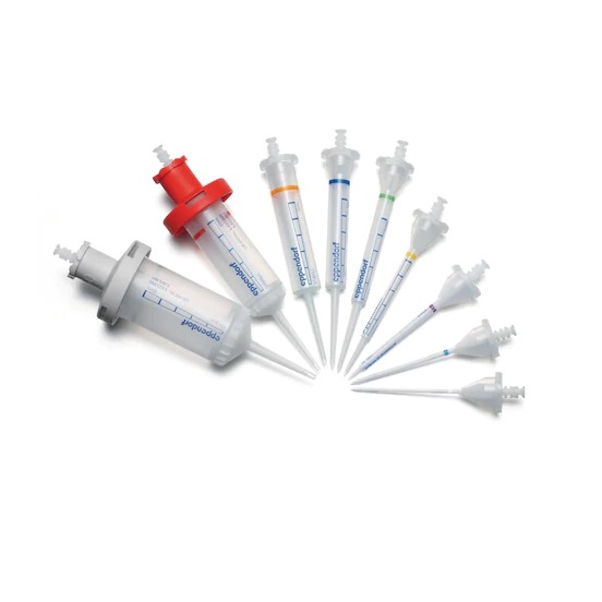 Eppendorf Combitips® advanced Assortment Pack, contains one sample of each size, adapter advanced 25 and 50 mL, one piece each